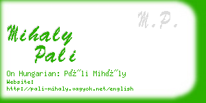 mihaly pali business card